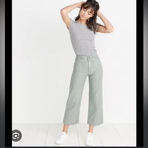 Marine Layer Bridgette cropped pants in faded sage